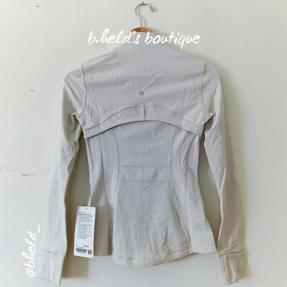 lululemon Define Jacket *Luon in White Opal Size 4 Brand New NWT - Picture 11 of 14